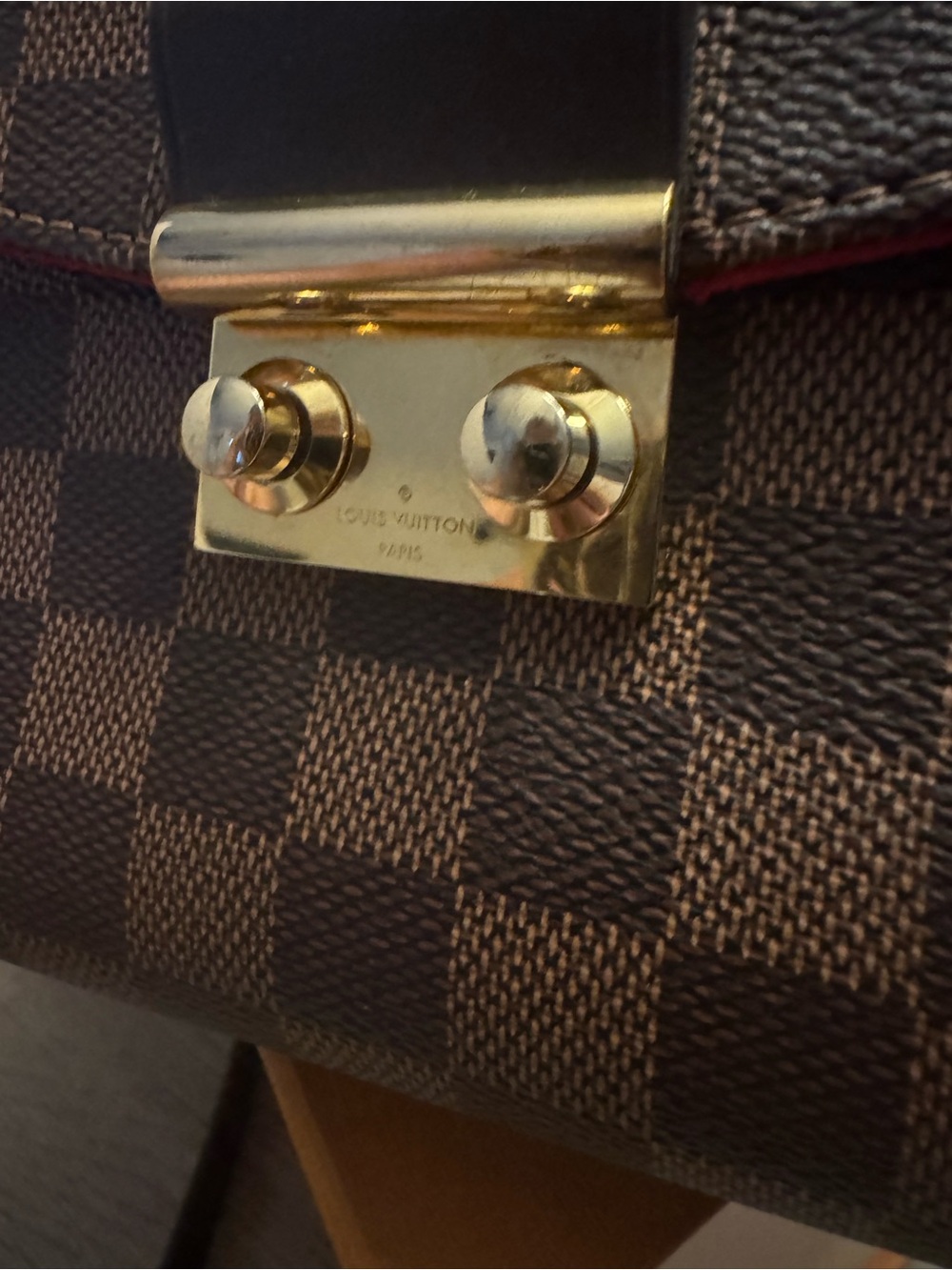 Louis Vuitton Brown Damier Ebene Top Handle Satchel with Gold Hardware - Picture 10 of 15